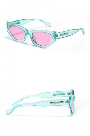 one pc new stylish four colors geometry shape plastic small frame metal decor simple polarized sunglasses