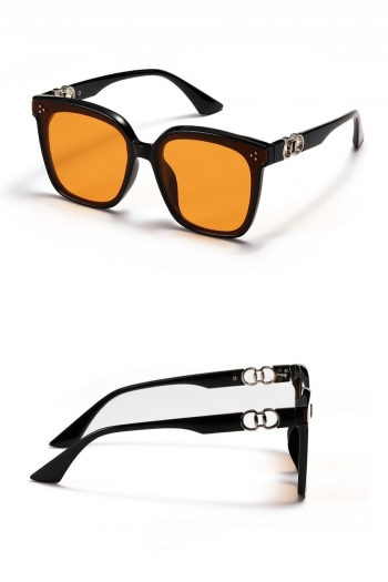 one pc new stylish seven colors square shape plastic frame metal ring connected glasses legs polarized sunglasses