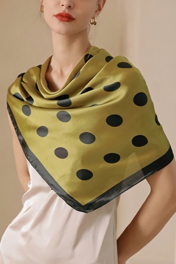 one pc stylish three colors dot batch printing satin scarf 90*90cm
