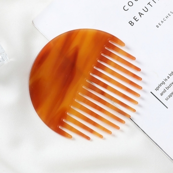 one pc new acetate sheet anti-static cute round marbling hair comb(size:10.5cm)