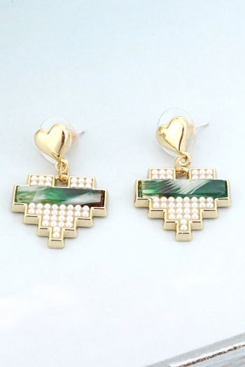 one pair new geometric acrylic pearl irregular heart shape earrings(size:3*2cm)