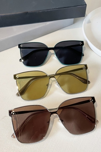 one pc new stylish six colors square shape metal frame glasses legs polarized uv protection sunglasses