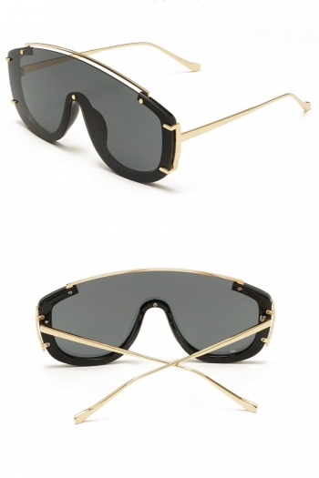 one pc new stylish nine colors geometry shape plastic frame metal glasses legs uv protection polarized sunglasses