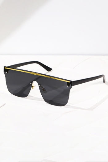 one pc new stylish six colors square shape frameless plastic glasses legs uv protection polarized sunglasses