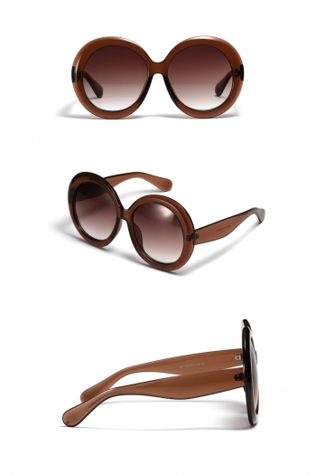 one pc new stylish six colors round shape plastic frame uv protection polarized sunglasses