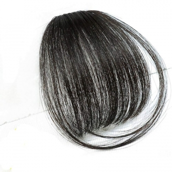 one pc new 3 colors stylish real human hair mini light and thin air bangs wig(length:12cm)