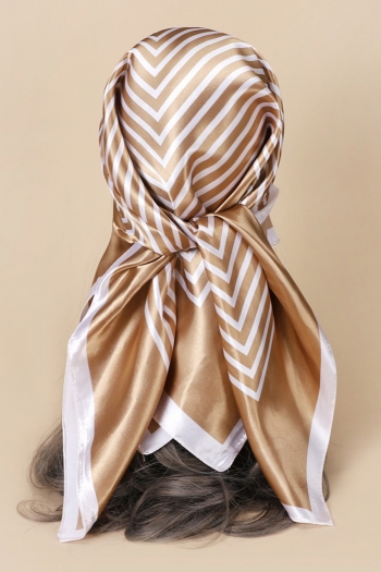 one pc new 3 colors stripe printing satin stylish scarf 90*90cm