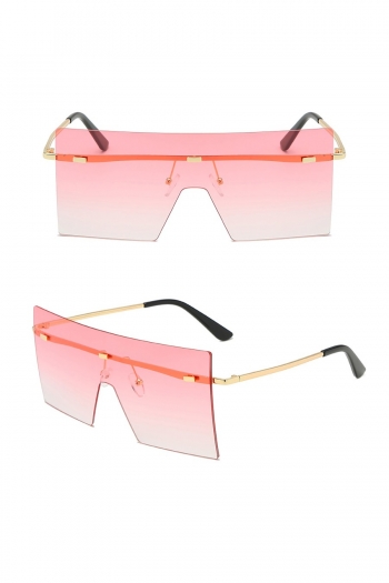 one pc new stylish nine colors gradient colors square frameless uv protection polarized sunglasses