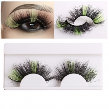 one pair new cross multilayer real mink lashes (length:24mm) #6#