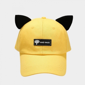 One pc new stylish five colors cat ears with sunglasses baseball cap 56-58cm