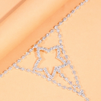 One pc new 2 colors bohemian stars cutout rhinestone ajustable anklet