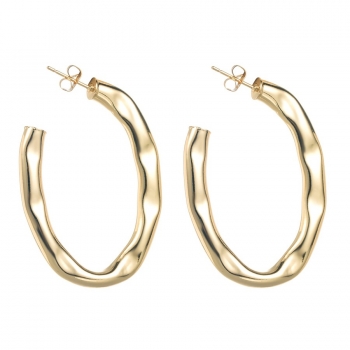 One pair new spiral shape stylish creative alloy earrings (length:5cm)