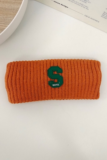 One pc new stylish nine colors s letter labeling knitted headband 56-58cm