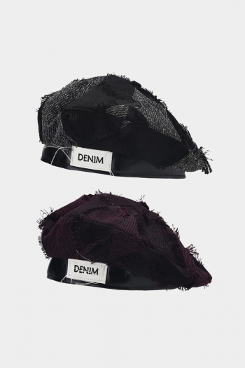one pc new stylish winter two colors letter labeling beret 56-58cm