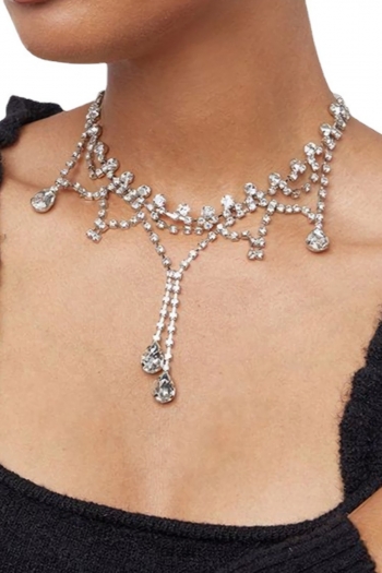 One pc new best sellers fashion geometry tassel rhinestone ajustable clavicle chain