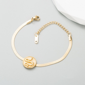 one pc new snake geometric shape stylish retro bracelet (length:22cm)