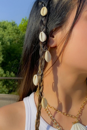 five pc set new two colors bohemian shell braided fashion hairpin(length:2cm)