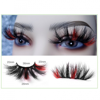 christmas decoration sequins one pair new cross synthetic false eyelashes with box (length:36mm)