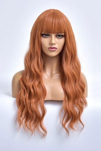 one pc new stylish flat bangs long wavy synthetic wigs (length:70-73 cm)