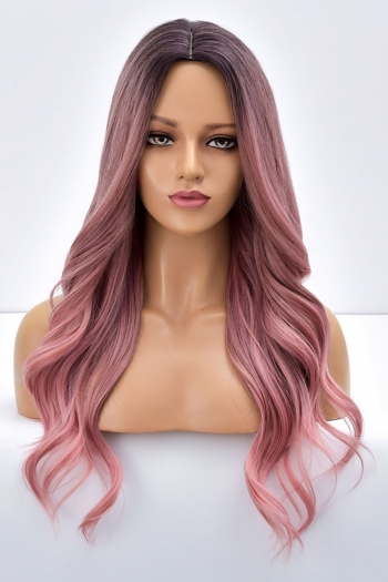 one pc new stylish middle score gradient long curly synthetic wigs (length:65-70 cm)