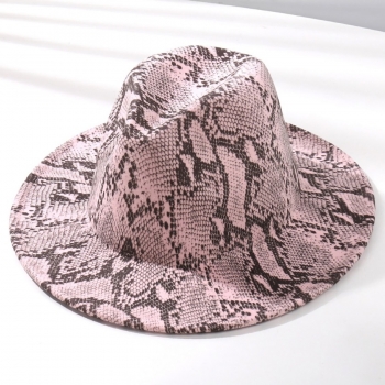 one pc autumn 6 colors snakeskin pattern tweed bucket hat 56-58cm