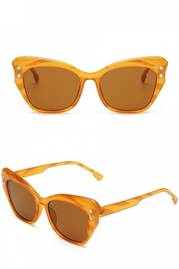one pc new stylish 7 colors cat eye plastic small frame uv protection polarized sunglasses