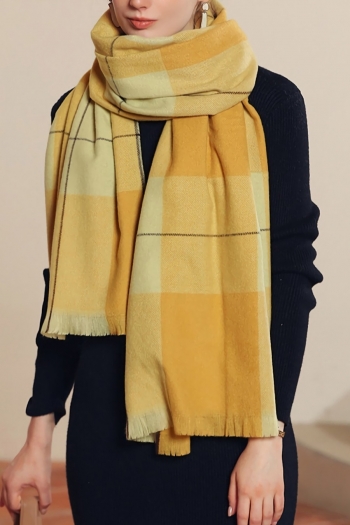 one pc new 6 colors plaid stylish warm cashmere tassel scarf 70*180cm