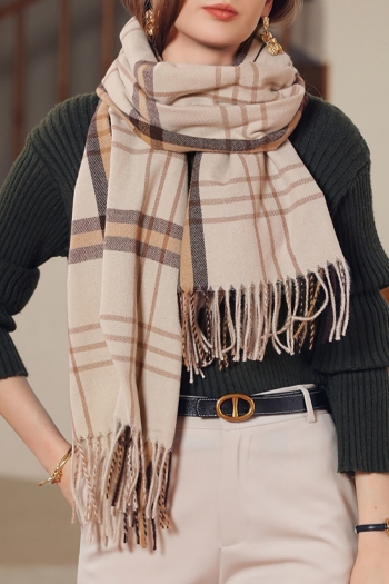 one pc new 6 colors stripe & plaid printing tassel stylish warm cashmere scarf 70*180cm