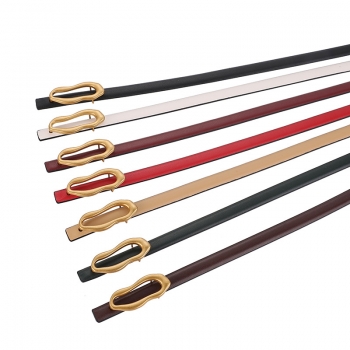 new stylish decor 7 colors simple pu irregular smooth alloy buckle all-match belt (length:100cm, width:1.4cm)