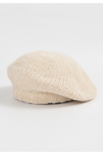 one pc 4 colors autumn and winter new simple soft and warm wool blend knit beret 56-60cm