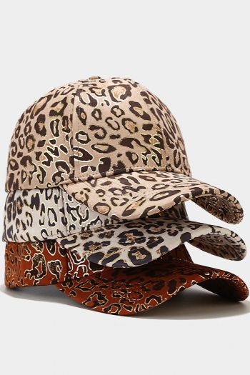 one pc 3 colors leopard gold pressed baseball cap 56-58cm