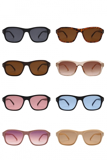 simple 8 colors square frame fashion resin sunglasses