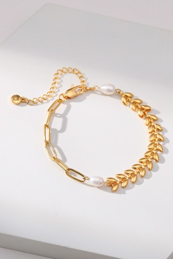 one pc metal pearl wheat ear design bracelets(length:17 cm)