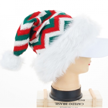 christmas style one pc knitted fuzzy santa hat(about:60cm)