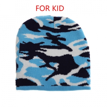 one pc for kid stylish 3 colors batch jacquard knitted beanie 50-52cm