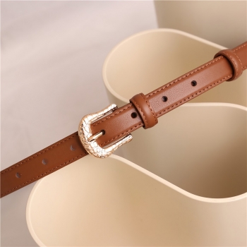 New pu 3 colors d shape alloy buckle all-match belt(length:100cm,width:1.9cm)