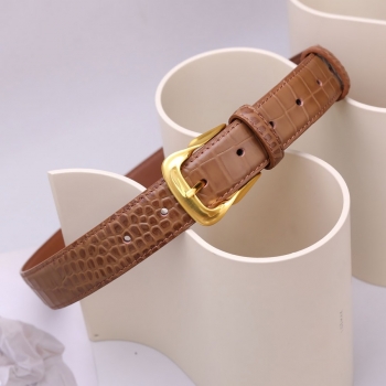New pu crocodile print alloy buckle all-match belt(length:100cm,width:2.8cm)