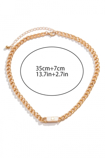 One pc new simple metal chain stylish all-match necklace(length:35cm+7cm)