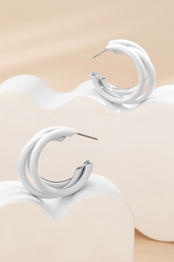 One pair new 4 colors geometric stylish simple earrings(length:3.2cm)
