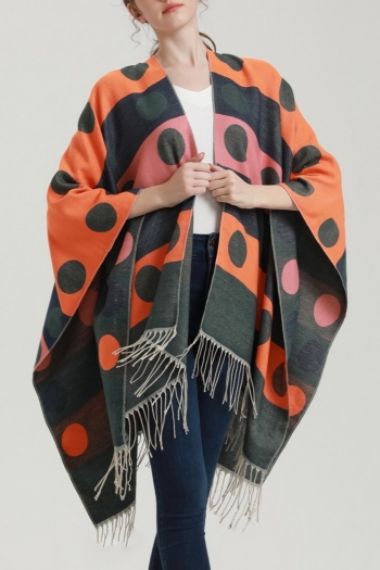 one pc new 5 colors polka dot print tassel warm fashion cashmere shawl 130*150cm