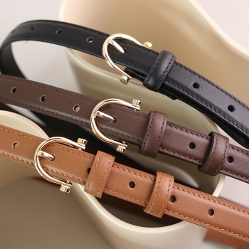 pu 3 colors simple d shape alloy buckle all-match belt(length:100cm,width:2cm)