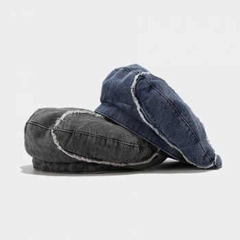 one pc stylish new washed denim beret 56-59cm