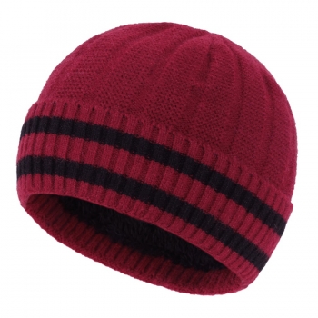 one pc stylish new 5 colors contrast color warm knitted beanie 56-58cm