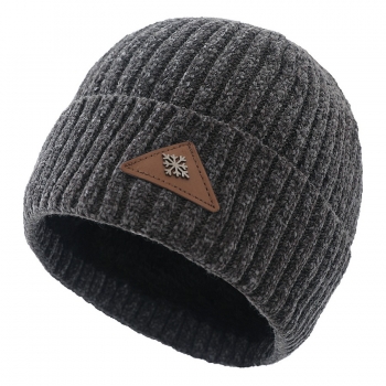 one pc stylish new 5 colors triangle labeling warm knitted beanie 56-58cm