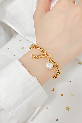 one pc pearl heart shape pendant bracelets(length:170mm+30mm)