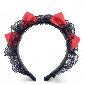 one pc lace bow hair hoop(length:15cm)