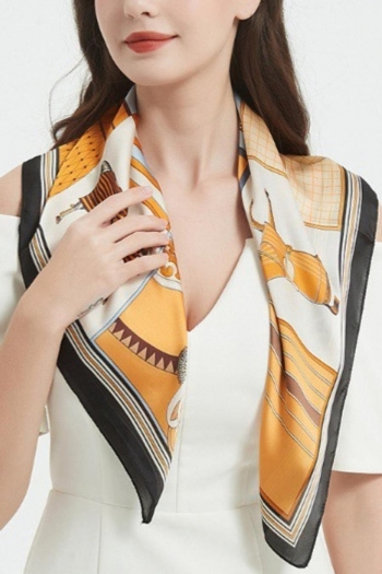 one pc new 3 colors plaid & horse printing satin stylish scarf 70*70cm