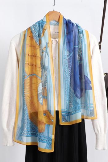 one pc new line printing satin fashion mid length shawl new add colors 140*35cm