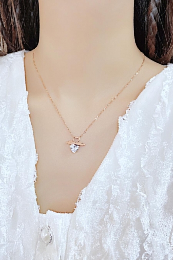 one pc valentine's day heart rhinestone pendant necklaces(length:420+65mm)