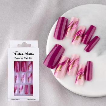 twenty four pcs printing fake nails x3 boxes(with toolkit)